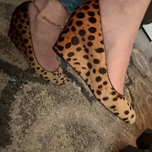 Christian Louboutin Leopard Wedges with Red Soles - Picture 8 of 8